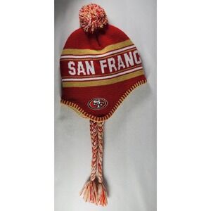 NFL San Francisco 49ers Knit Helmet With Tassels And Pom Size Youth 4-7 New